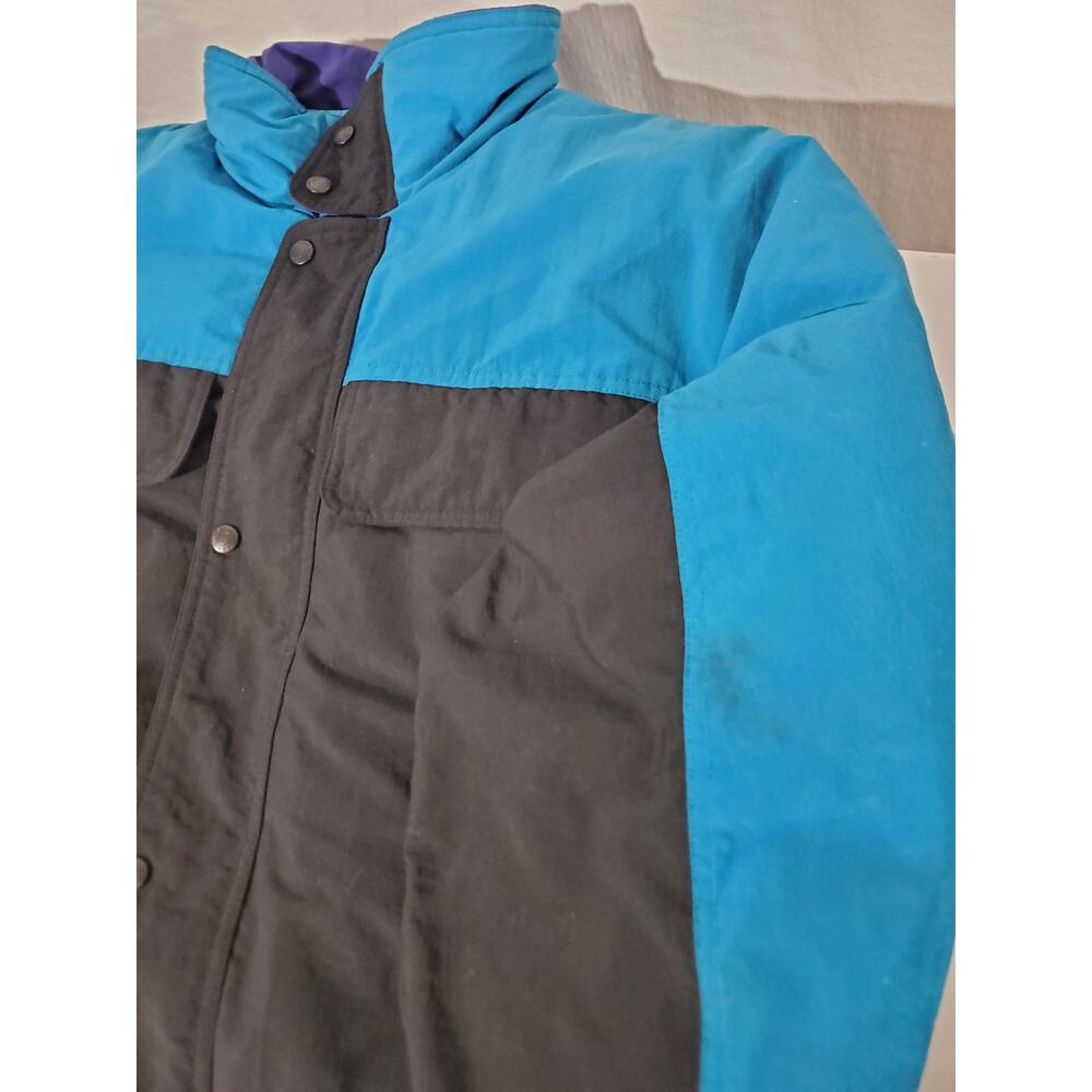 Vtg Eddie Bauer Mens Goose Down Insulated Puffer Lined Nylon Jacket Size L 80s - Picture 8 of 15